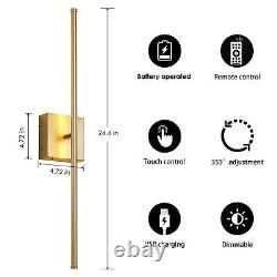 KARTOOSH Battery Operated Wall Sconces with Remote Control, Dimmable Wall Sco