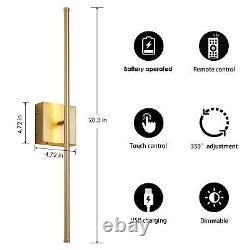 KARTOOSH Battery Operated Wall Sconces with Remote Control Dimmable Wall Scon