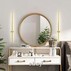 KELUOLY Dimmable Modern Plug in Wall Sconces Set of 2, Gold Wall Light 39 LE
