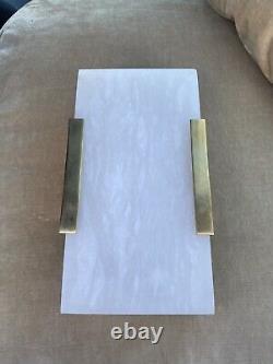 Kelly Wearstler Sconce Wall Light Bathroom Alabaster Brushed Gold Brass Modern