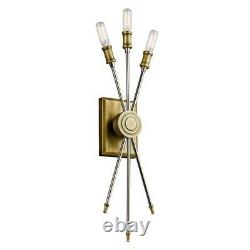 Kichler 42203NBR Doncaster 3 Light Candle Wall Sconce Natural Brass