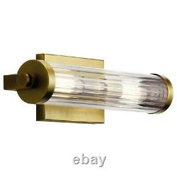 Kichler Lighting 45648NBR Azores Midcentury Modern Wall Sconce In Natural Brass
