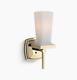 Kohler Margaux Wall Sconce French Gold Frosted Glass Shade 16268-AFL