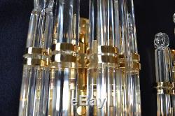 Kolarz leuchten wall sconce crystal rods modern gold tone pair Elegant Buy Now