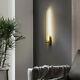 LED Wall Light Fixture Minimalist 1-Light Antique Gold Sconce with Power Switch