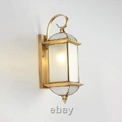 LITFAD Brass Curly Arm Wall Sconce Classic Single Light Gold Finish Wall Lamp