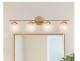 LNC 4-Light with Pearly Radiance Brass Gold Bath Vanity Light Linear Wall Sconce