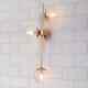 LNC Gold Vanity 3-Light Wall Sconce, Cluster Design with Clear Glass