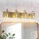 LNC Gold Vanity Light 4-Light Modern Gold Wall Light Linear Mirror Wall Sconce