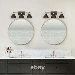 LNC Modern Black Bathroom Vanity Light with24.5 in. 3-Light Metel Bath Wall Sconce