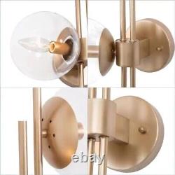 LNC Modern Gold Bathroom Vanity Light 3-Light Linear Wall Sconce with Globe Shades