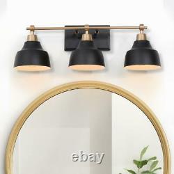 LNC Modern Matte Black Bell Bath Vanity Light Classic 3-Light Cone Wall Sconce