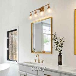 LNC Vintage Brushed Gold Bathroom Vanity Light 31.5 in. 4-Light Wall Sconce