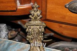 Large Antique Victorian 3 Arm Candelabra Wall Sconce Light Fixture-#2-Crystals