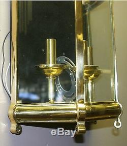 Large High Quality Beautiful Solid Brass Indoor lantern 3 lights Wall Sconce NEW