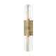 Latitude 4.5 in. 2-Light Brushed Gold Modern Wall Sconce