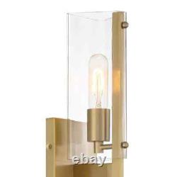 Latitude 4.5 in. 2-Light Brushed Gold Modern Wall Sconce