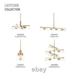 Latitude 4.5 in. 2-Light Brushed Gold Modern Wall Sconce