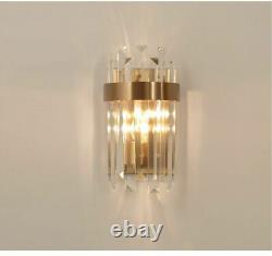 Light LED Wall Sconces Lighting Bedroom Gold Crystal Lamp Elegant Mounted Lights