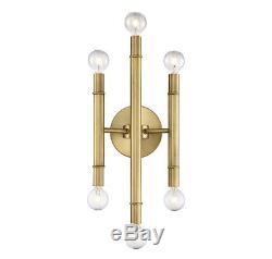 Light Visions PL0163NB Modern Wall Sconce Natural Brass