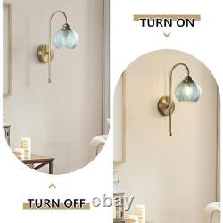 Lighting Brushed Gold Wall Sconce Light Vintage Green Glass Wall Green-2PC