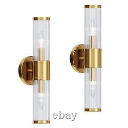 Linour Wall Sconces Set of Two Gold Morden Wall Lamp for Bathroom Living Room