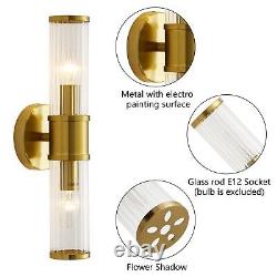 Linour Wall Sconces Set of Two Gold Morden Wall Lamp for Bathroom Living Room