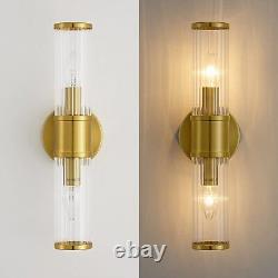 Linour Wall Sconces Set of Two Gold Morden Wall Lamp for Bathroom Living Room