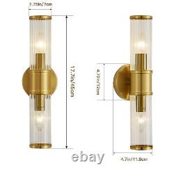 Linour Wall Sconces Set of Two Gold Morden Wall Lamp for Bathroom Living Room