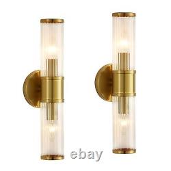 Linour Wall Sconces Set of Two Gold Morden Wall Lamp for Bathroom Living Room