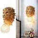 Lion Head Wall Sconce Gold Modern Crystal Wall Sconce Lion Head Wall Light Luxur