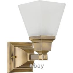 Livex Lighting 1031-01 Mission Wall Sconce Antique Brass