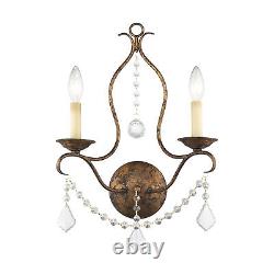 Livex Lighting 6422 Gold Chesterfield 2-Light Wall Sconce