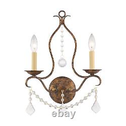 Livex Lighting 6422 Gold Chesterfield 2-Light Wall Sconce