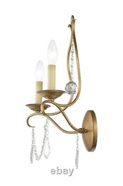 Livex Lighting 6422 Gold Chesterfield 2-Light Wall Sconce