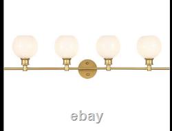 Living District LD2323BR Collier 4 Light 38 inch Brass Wall sconce Wall Light