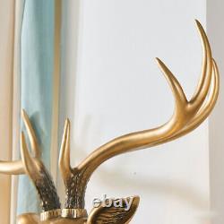 Lodge Resin Deer Antler Indoor Wall Sconce Lamp Light Fixture Home Crystal Decor