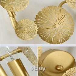 Luxury Brass LED Wall Lamp Flower Corridor Wall Sconce Living Room Home Decor