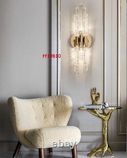 Luxury Gold Crystal Wall Lamp Sconce Light Bedroom Bedside Hallway Lighting