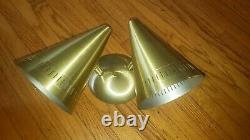 MCM Mid Century Bullet Cone Brushed Aluminum Gold Electric Light Wall Sconce