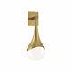 MITZI HUDSON VALLEY Ariana 1-Light Brass Wall Sconce with Opal Glossy Shade