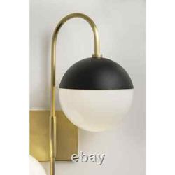MITZI HUDSON VALLEY LIGHTING Renee 2-Light Aged Brass/Black Wall Sconce