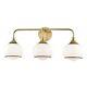 MITZI HUDSON VALLEY Reese 3-Light Wall Sconce Aged Brass Wall Sconce