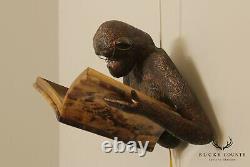 Maitland Smith Monkey Reading a Book Wall Sconce