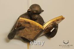 Maitland Smith Monkey Reading a Book Wall Sconce