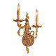 Metropolitan N950398 French Gold 2 Light Candle-Style Double Wall Sconce