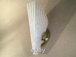 Mid Century Modern Imperialites Gold Glass Wall Sconce Light Fixture Union Made
