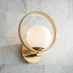 Mid Century Modern Wall Light Sconce LED Brass 11 1/4 Fixture Bedroom Bathroom