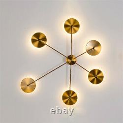 Mid-Century Modern Wall Sconce LED Acrylic Wall Lamp Polished Gold for Hallway