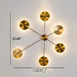 Mid-Century Modern Wall Sconce LED Acrylic Wall Lamp Polished Gold for Hallway